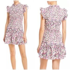 French Connection Verona Floral Smock Ruffle Dress